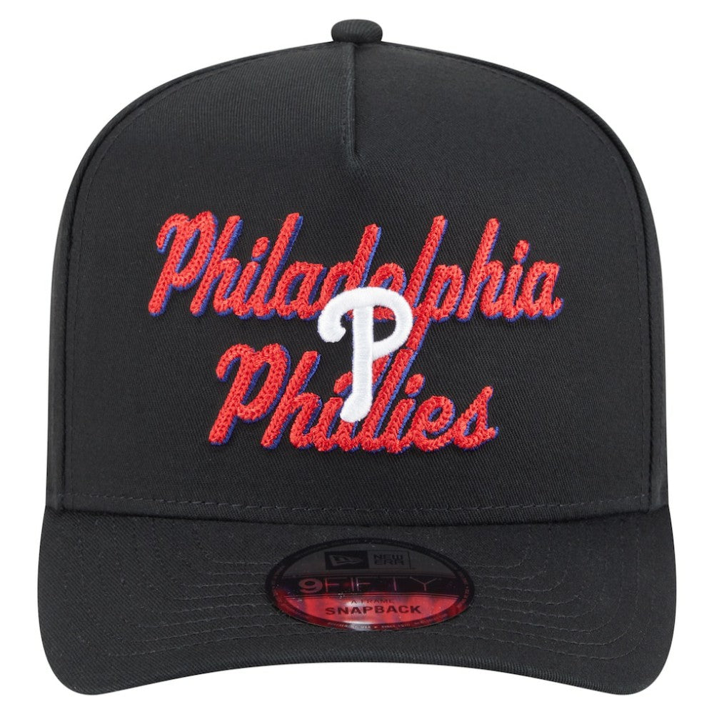 MLB Philadelphia Phillies New Era Chainstitch 9FIFTY A-Frame Snapback Hat