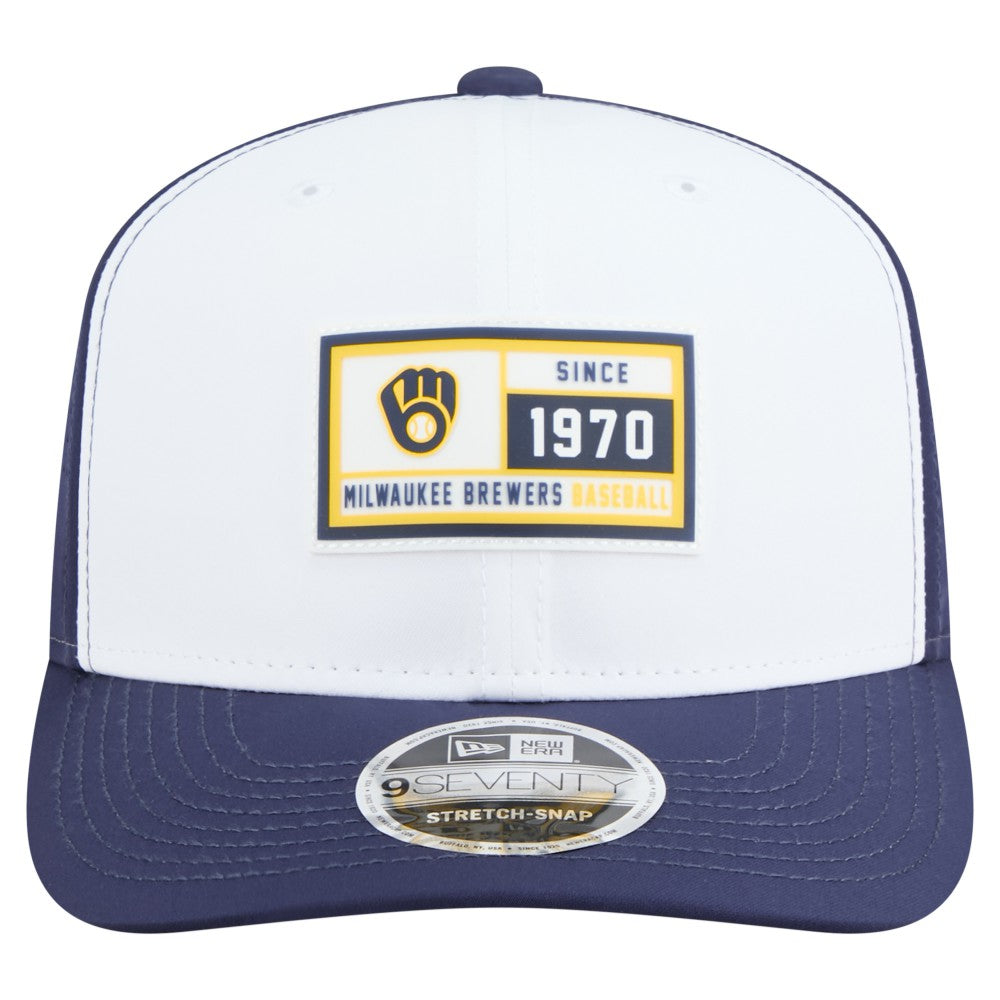 MLB Milwaukee Brewers New Era Established Patch 9SEVENTY Adjustable Hat