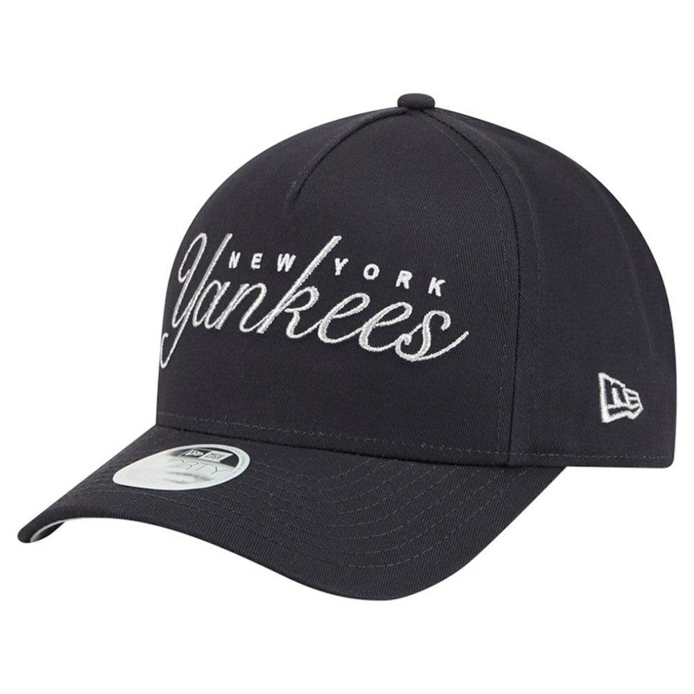 MLB New York Yankees New Era Women's Metallic A-Frame 9FORTY Adjustable Hat