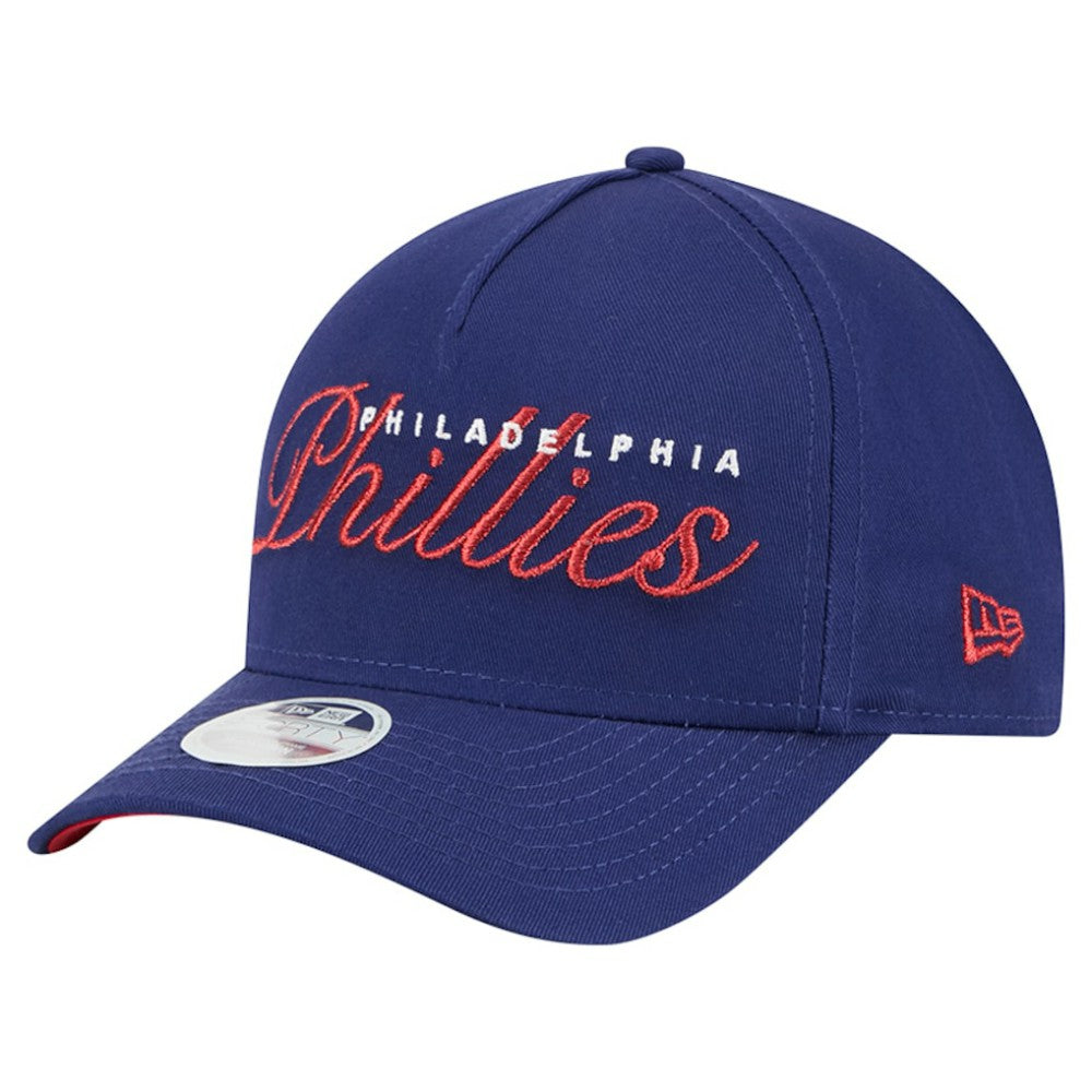 MLB Philadelphia Phillies New Era Women's Metallic A-Frame 9FORTY Adjustable Hat