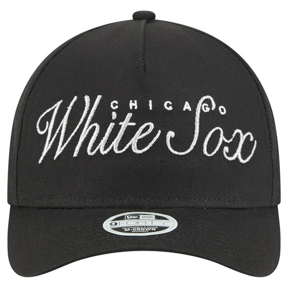 MLB Chicago White Sox New Era Women's Metallic A-Frame 9FORTY Adjustable Hat