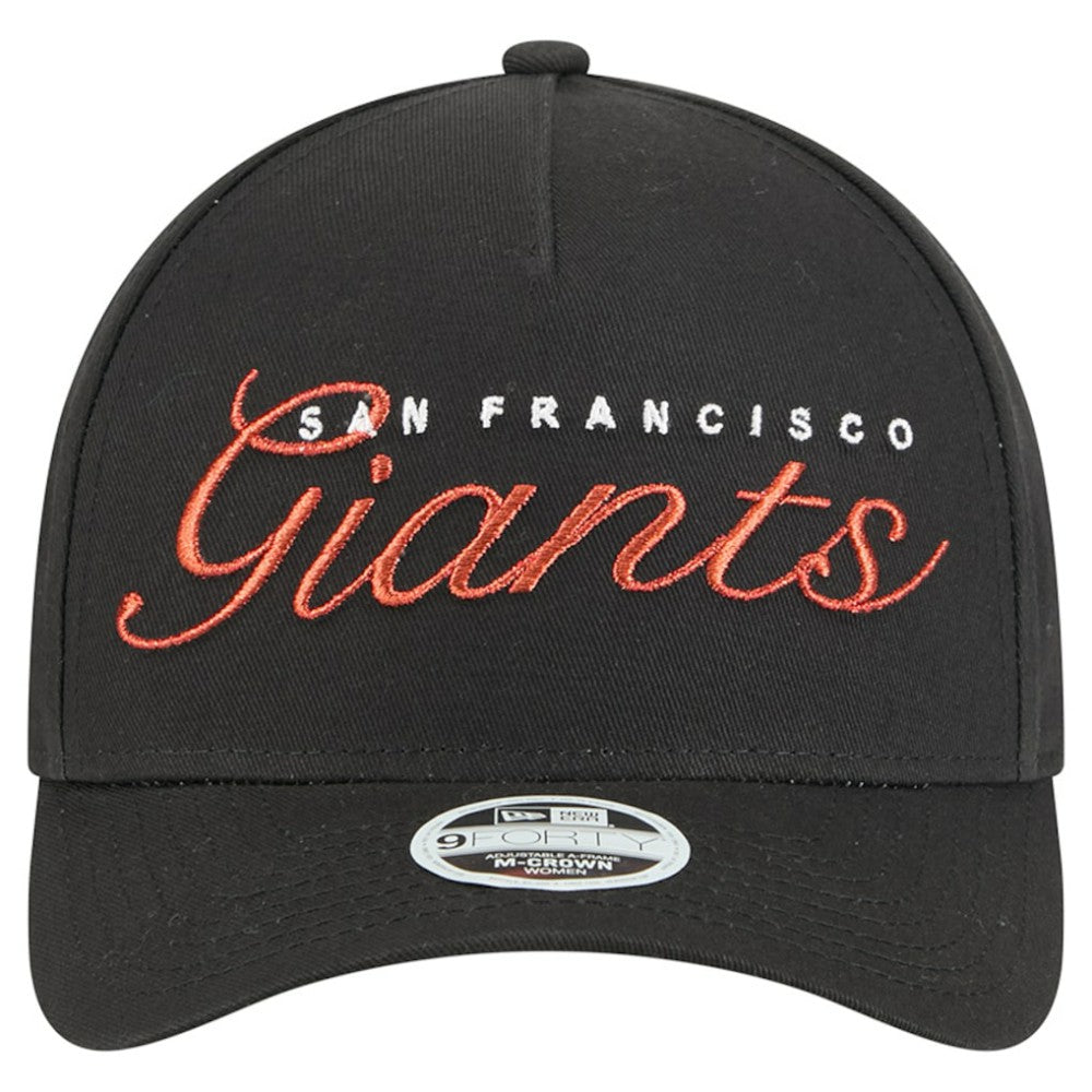 MLB San Francisco Giants New Era Women's Metallic A-Frame 9FORTY Adjustable Hat