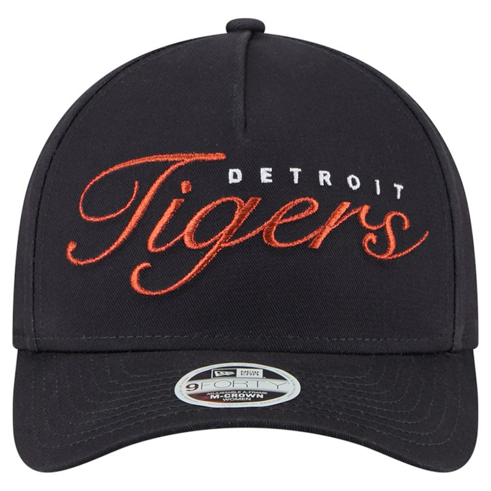 MLB Detroit Tigers New Era Women's Metallic A-Frame 9FORTY Adjustable Hat