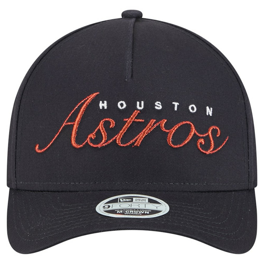 MLB Houston Astros New Era Women's Metallic A-Frame 9FORTY Adjustable Hat