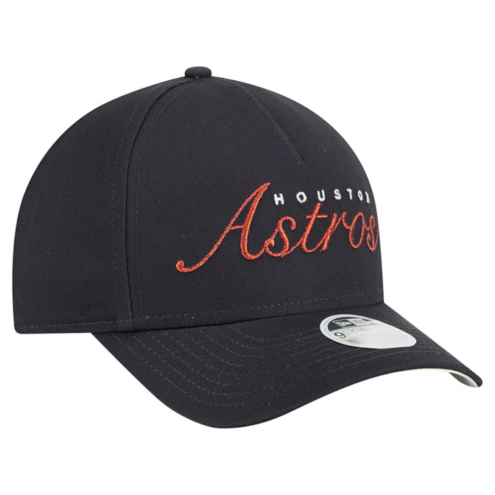 MLB Houston Astros New Era Women's Metallic A-Frame 9FORTY Adjustable Hat