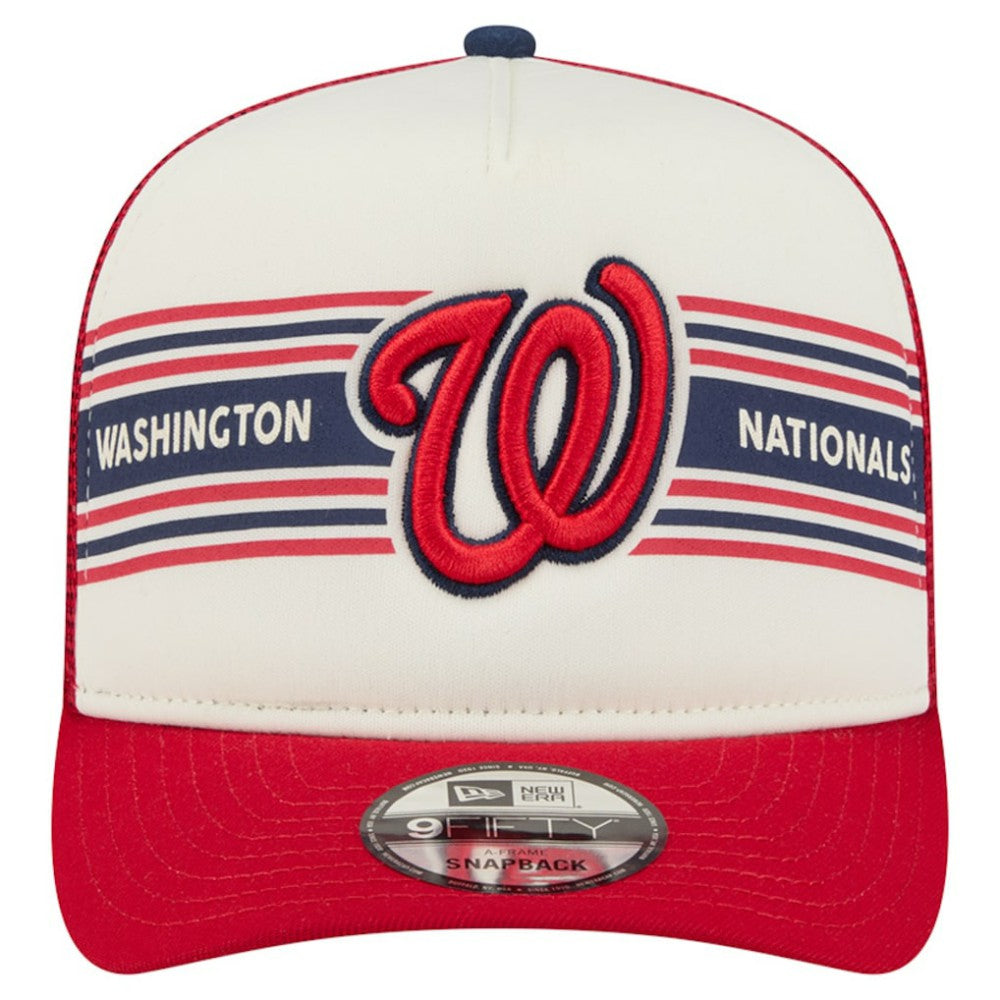 MLB Washington Nationals New Era Banner A-Frame 9FIFTY Trucker Snapback Hat