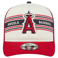MLB Los Angeles Angels New Era Banner A-Frame 9FIFTY Trucker Snapback Hat