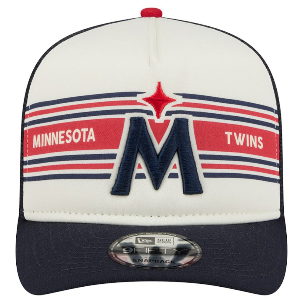 MLB Minnesota Twins New Era Banner A-Frame 9FIFTY Trucker Snapback Hat