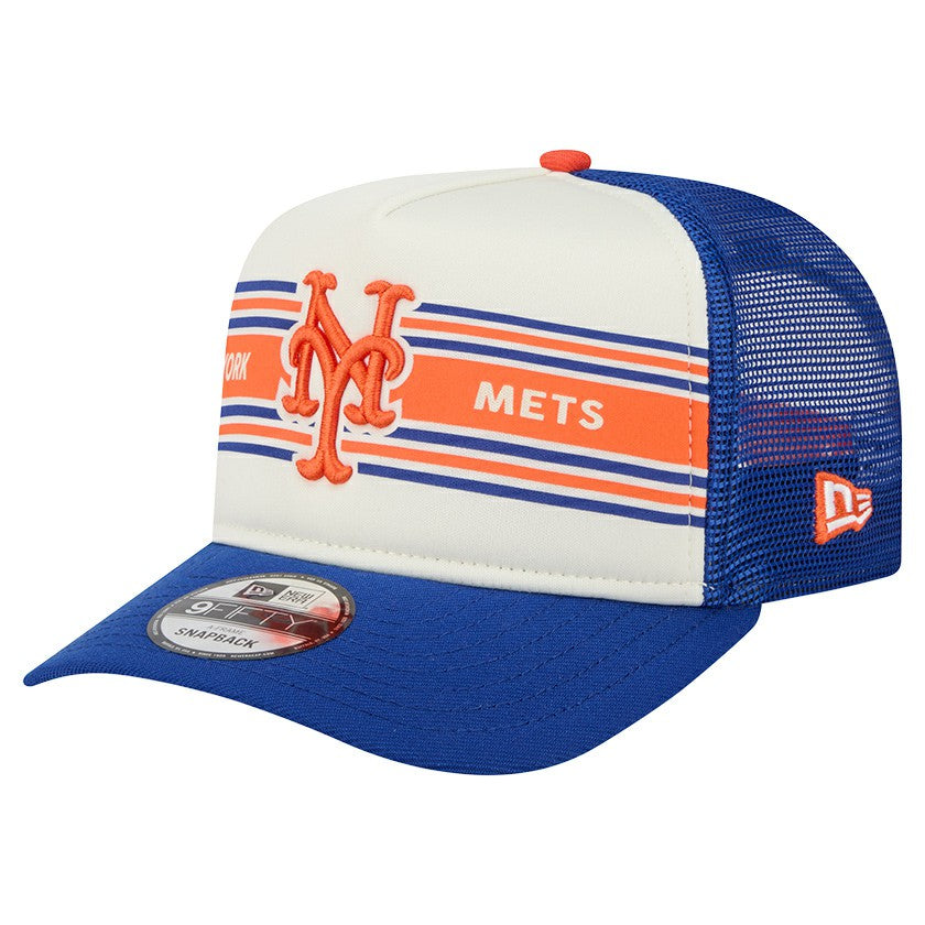 MLB New York Mets New Era Banner A-Frame 9FIFTY Trucker Snapback Hat