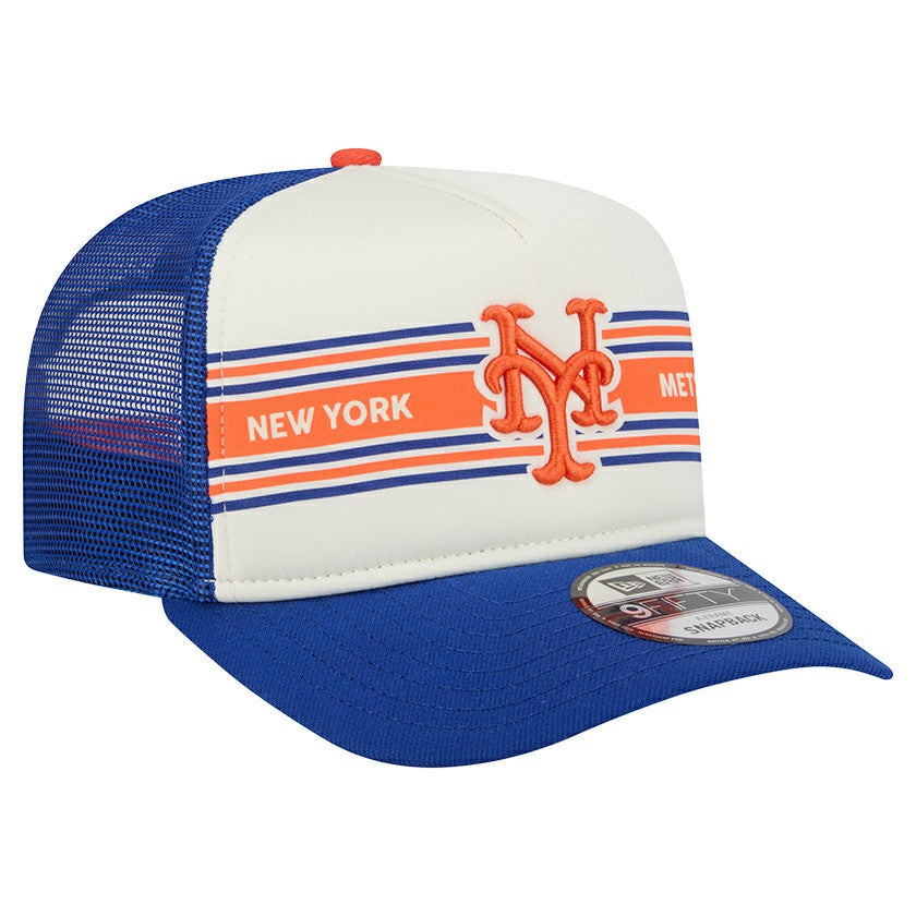 MLB New York Mets New Era Banner A-Frame 9FIFTY Trucker Snapback Hat