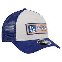 MLB Los Angeles Dodgers New Era Text A-Frame Trucker 9FORTY Hat