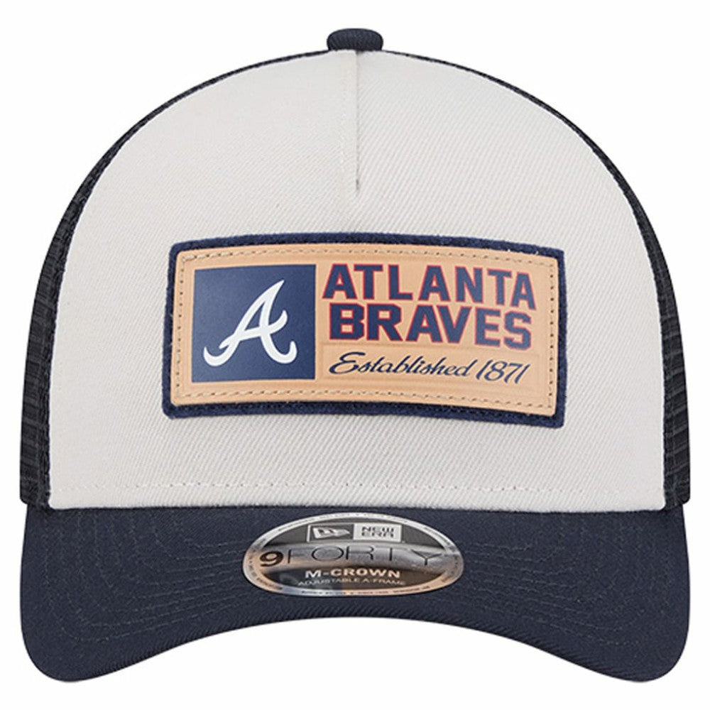 MLB Atlanta Braves New Era Text A-Frame Trucker 9FORTY Hat