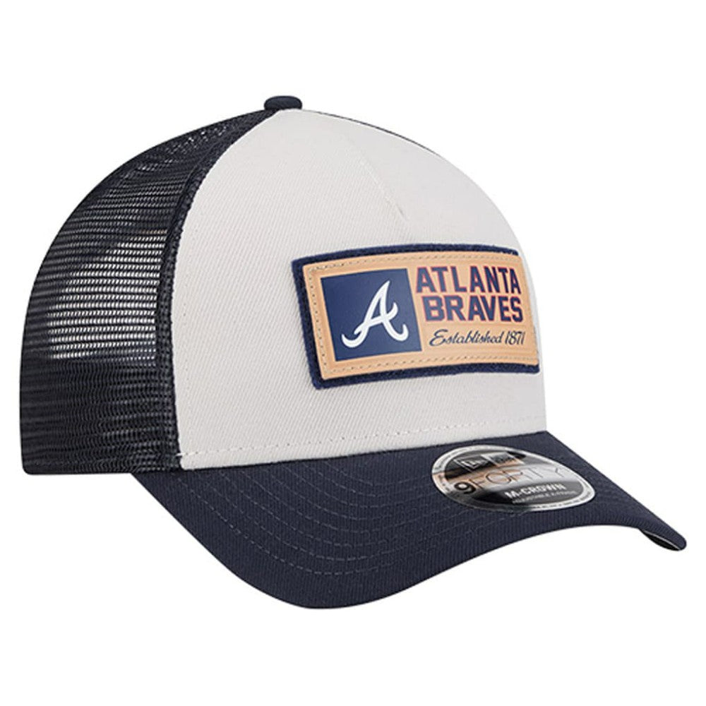 MLB Atlanta Braves New Era Text A-Frame Trucker 9FORTY Hat