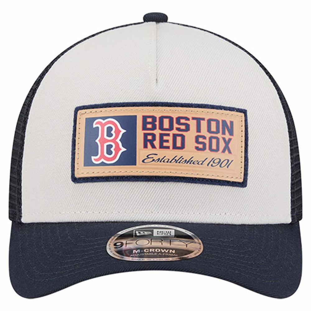 MLB Boston Red Sox New Era Text A-Frame Trucker 9FORTY Hat