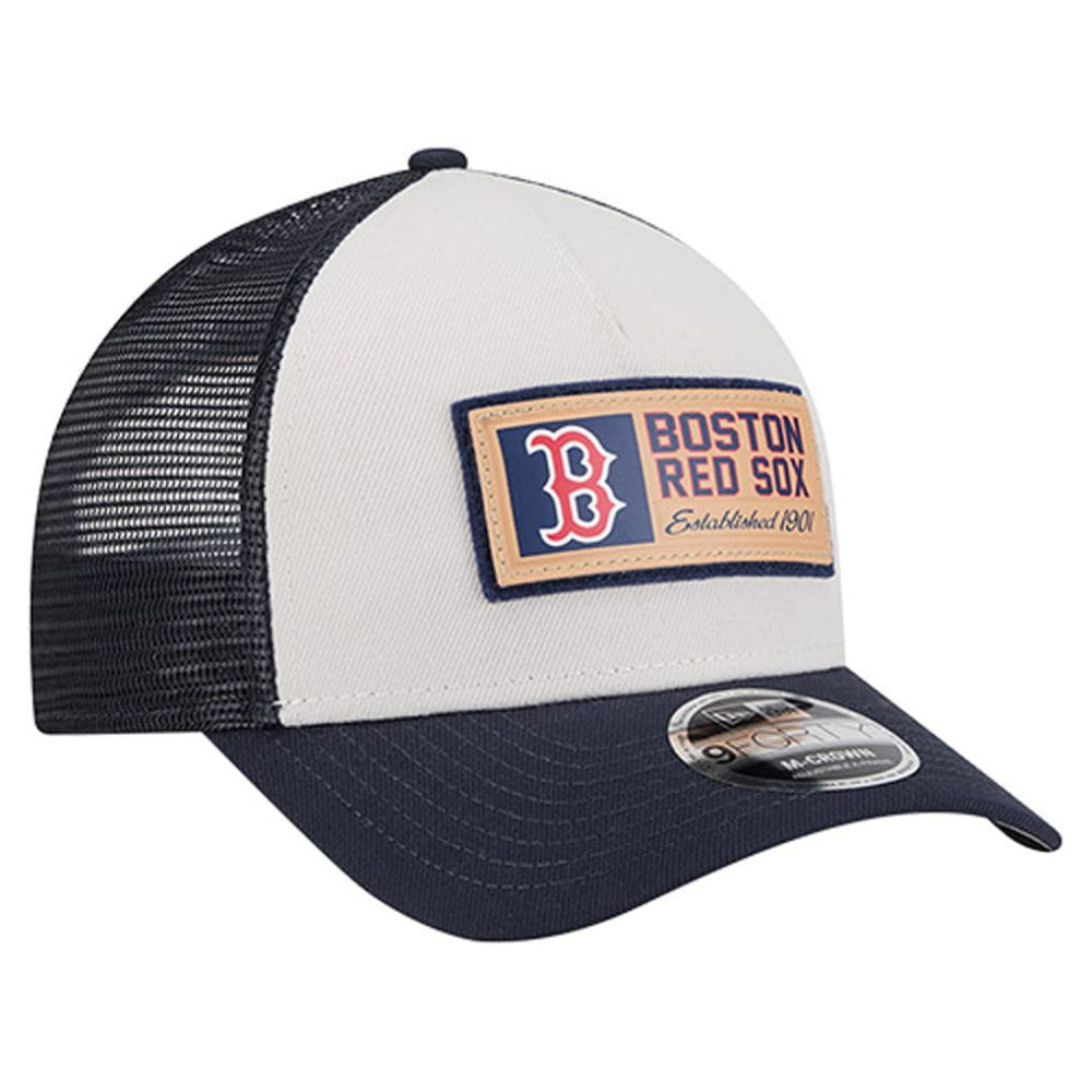 MLB Boston Red Sox New Era Text A-Frame Trucker 9FORTY Hat