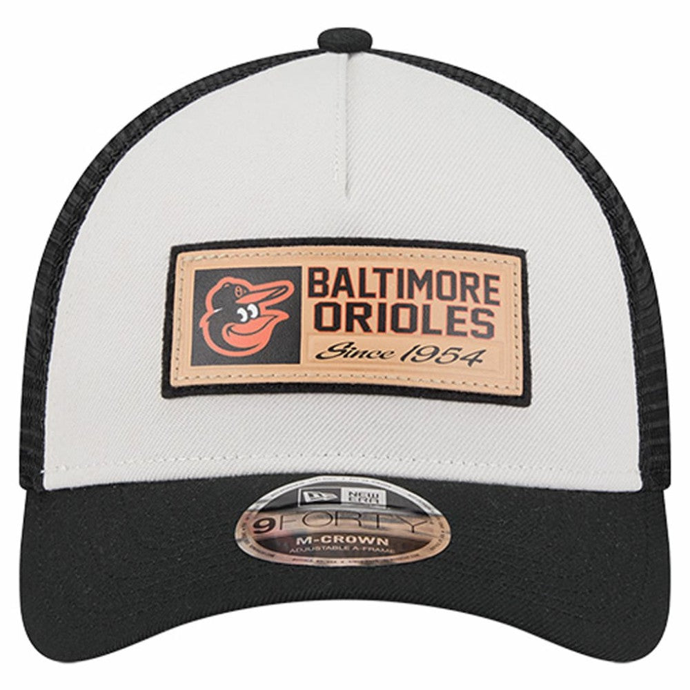 MLB Baltimore Orioles New Era Text A-Frame Trucker 9FORTY Hat