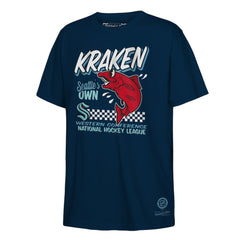 NHL Deep Sea Blue Seattle Kraken Mitchell & Ness Youth Concession Stand T-Shirt