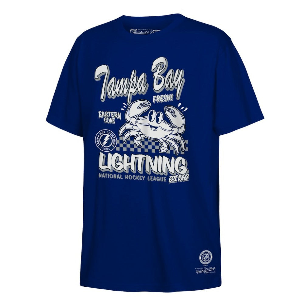 NHL Blue Tampa Bay Lightning Mitchell & Ness Youth Concession Stand T-Shirt