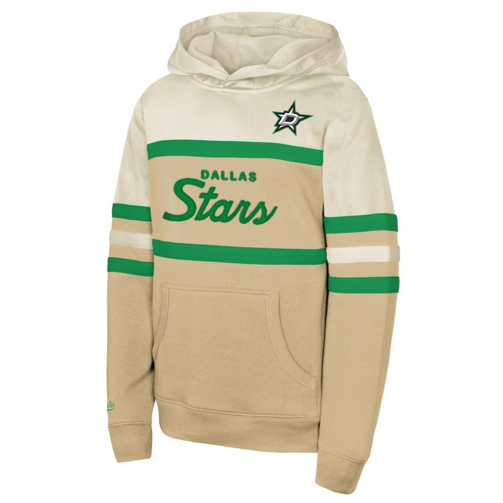 NHL Tan Dallas Stars Mitchell & Ness Youth Head Coach Pullover Hoodie