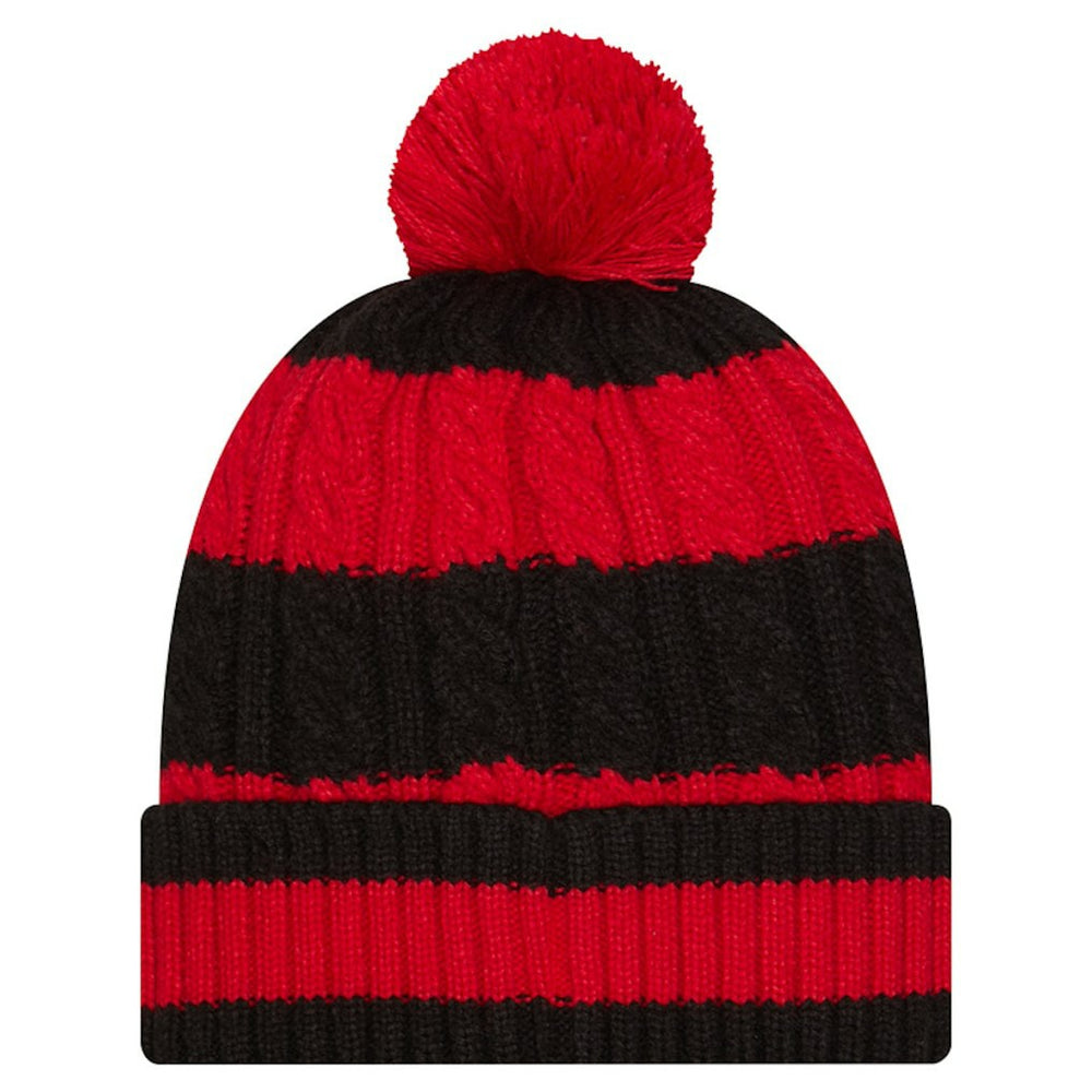 Women's Braided Cuffed Knit Hat with Pom - San Francisco 49ers