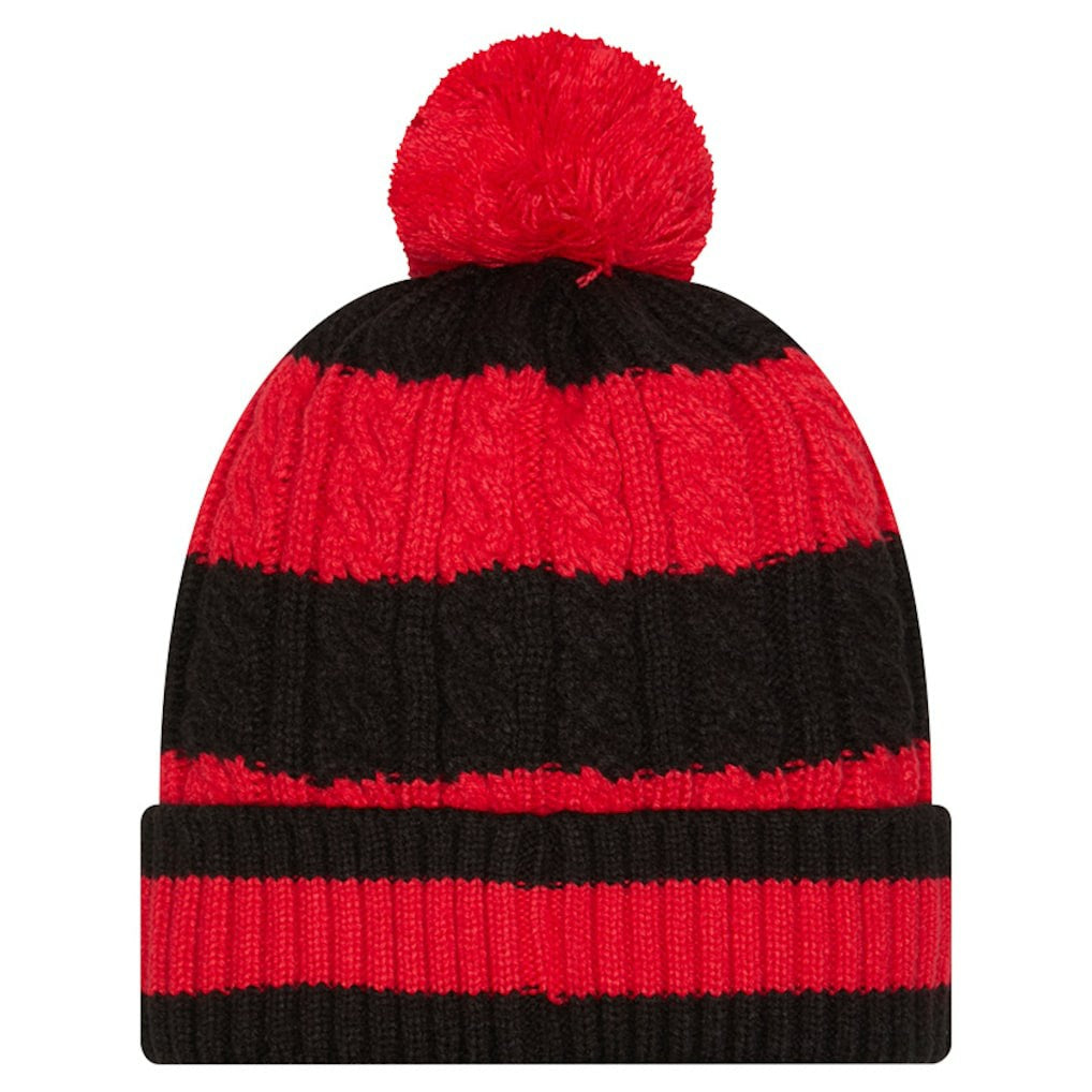 Women's Braided Cuffed Knit Hat with Pom - Kansas City Chiefs