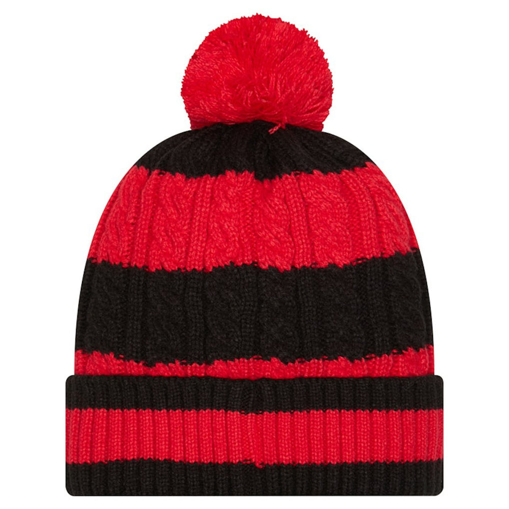 Women's Braided Cuffed Knit Hat with Pom - Kansas City Chiefs