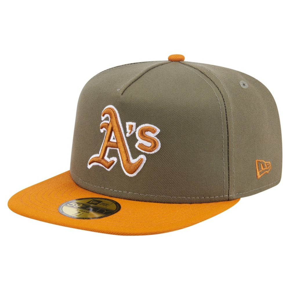 MLB Athletics New Era Two-Tone Color Pack A-Frame 59FIFTY Fitted Hat