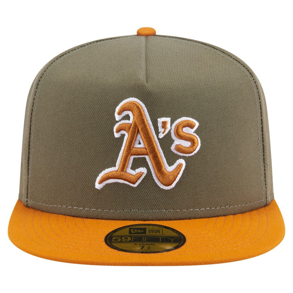 MLB Athletics New Era Two-Tone Color Pack A-Frame 59FIFTY Fitted Hat