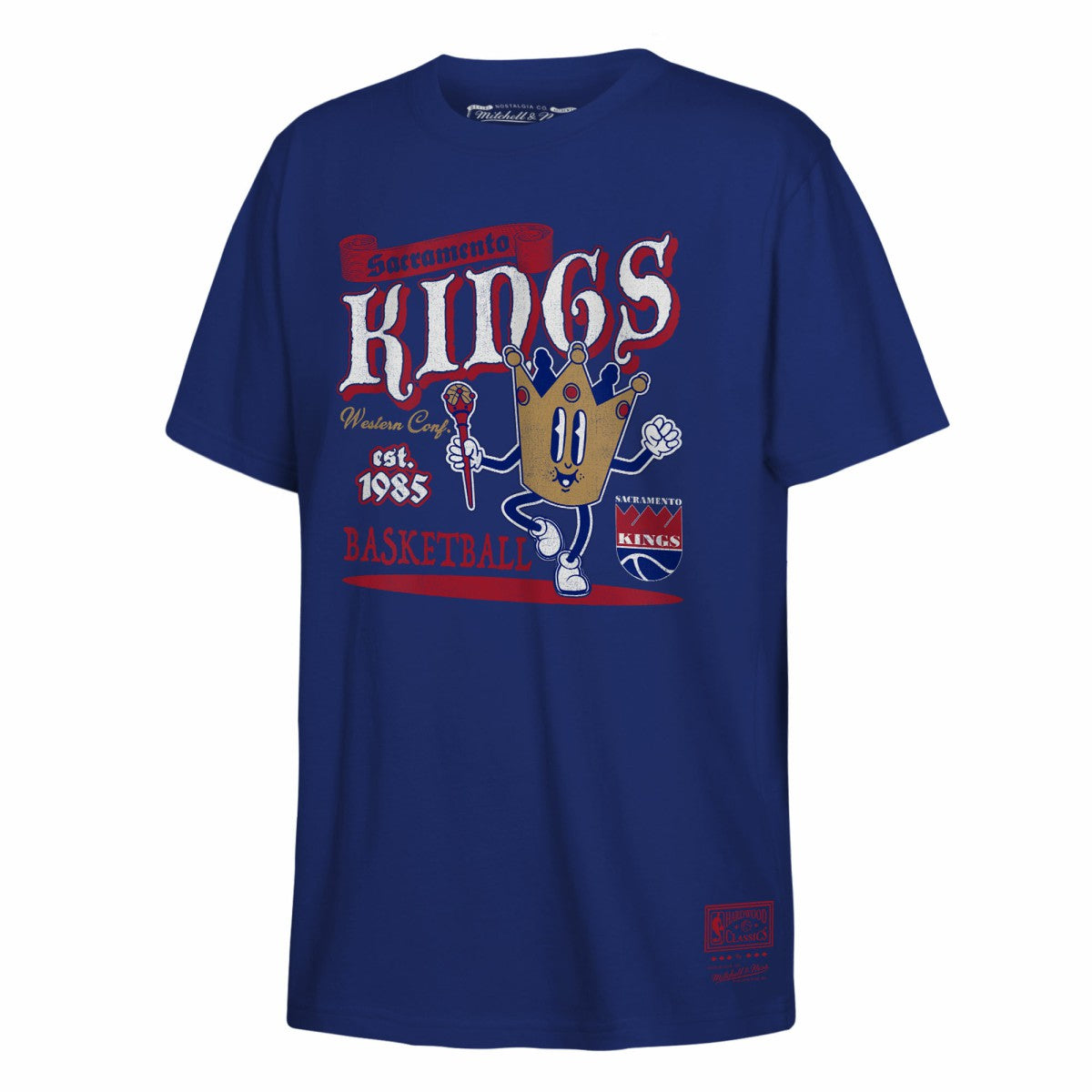 NBA Sacramento Kings Youth Retro Mascot Script T-Shirt