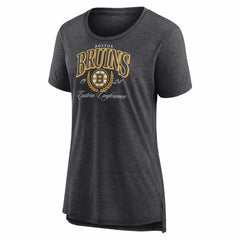 NHL Gray Boston Bruins Women's Reign Supreme Tri-Blend T-Shirt