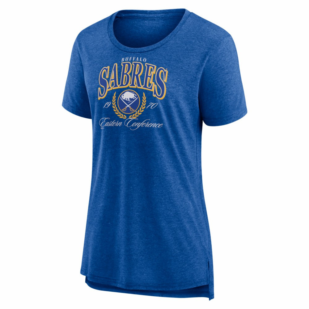 NHL Royal Buffalo Sabres Women's Reign Supreme Tri-Blend T-Shirt