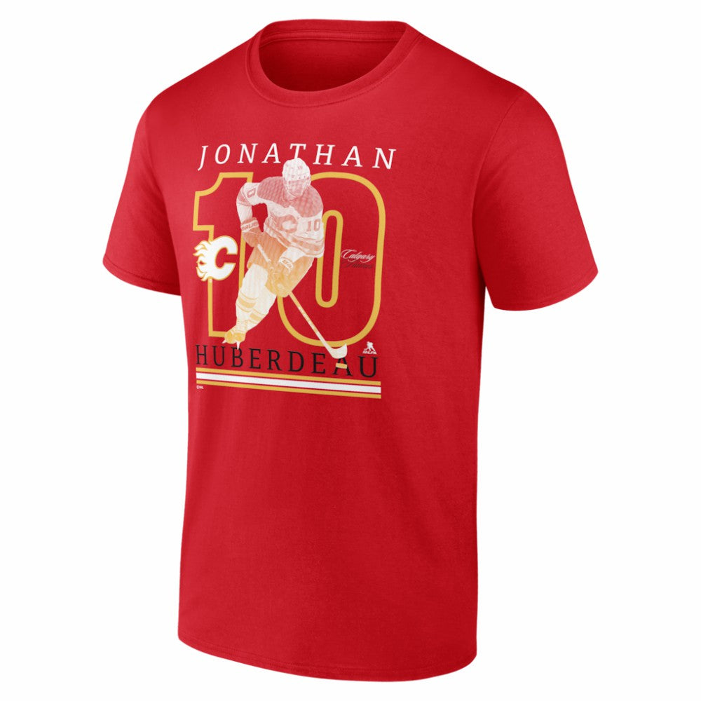 NHL Red Jonathan Huberdeau Calgary Flames Player Show T-Shirt