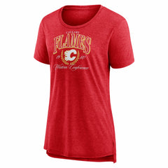 NHL Red Calgary Flames Women's Reign Supreme Tri-Blend T-Shirt