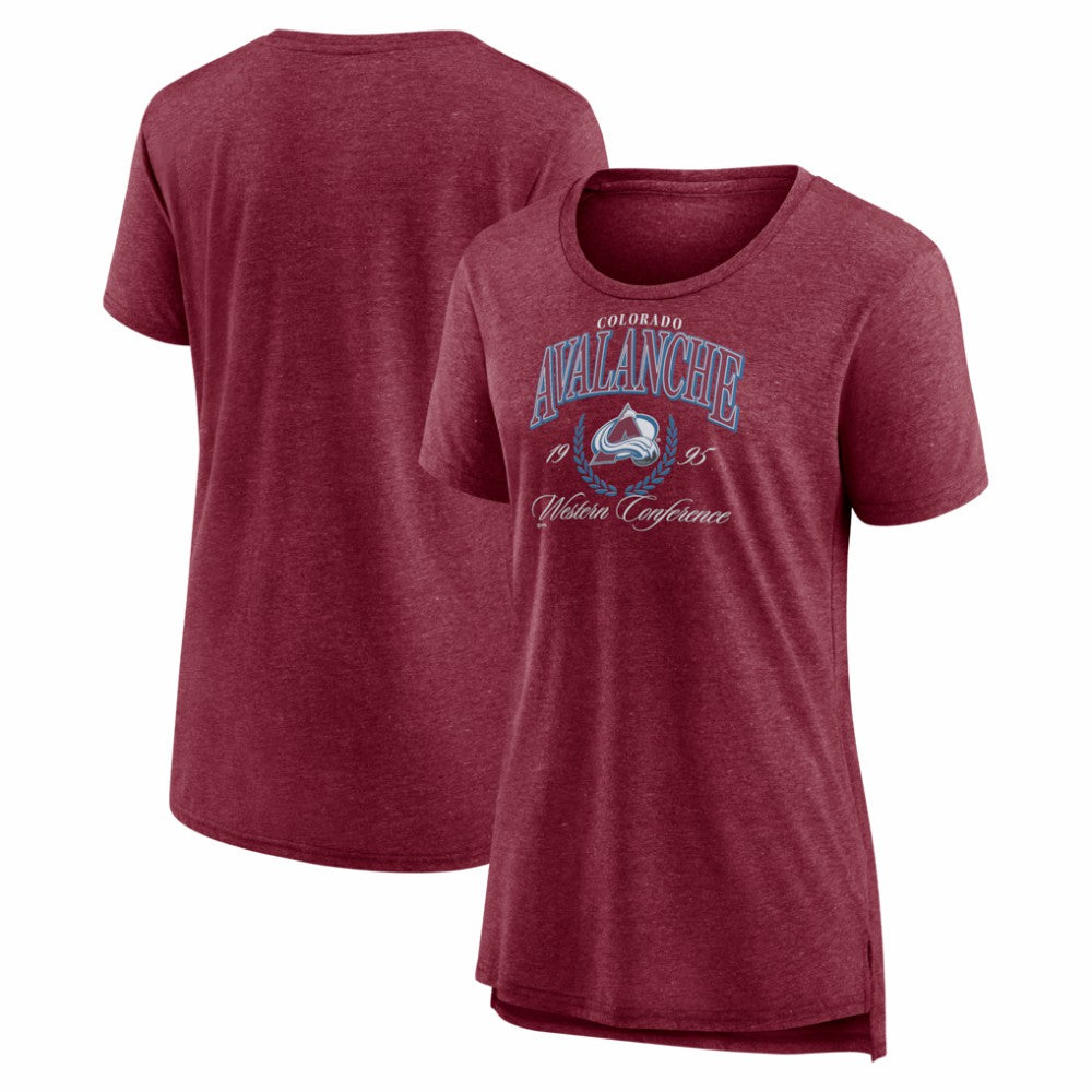 NHL Burgundy Colorado Avalanche Women's Reign Supreme Tri-Blend T-Shirt