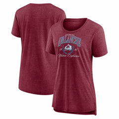 NHL Burgundy Colorado Avalanche Women's Reign Supreme Tri-Blend T-Shirt
