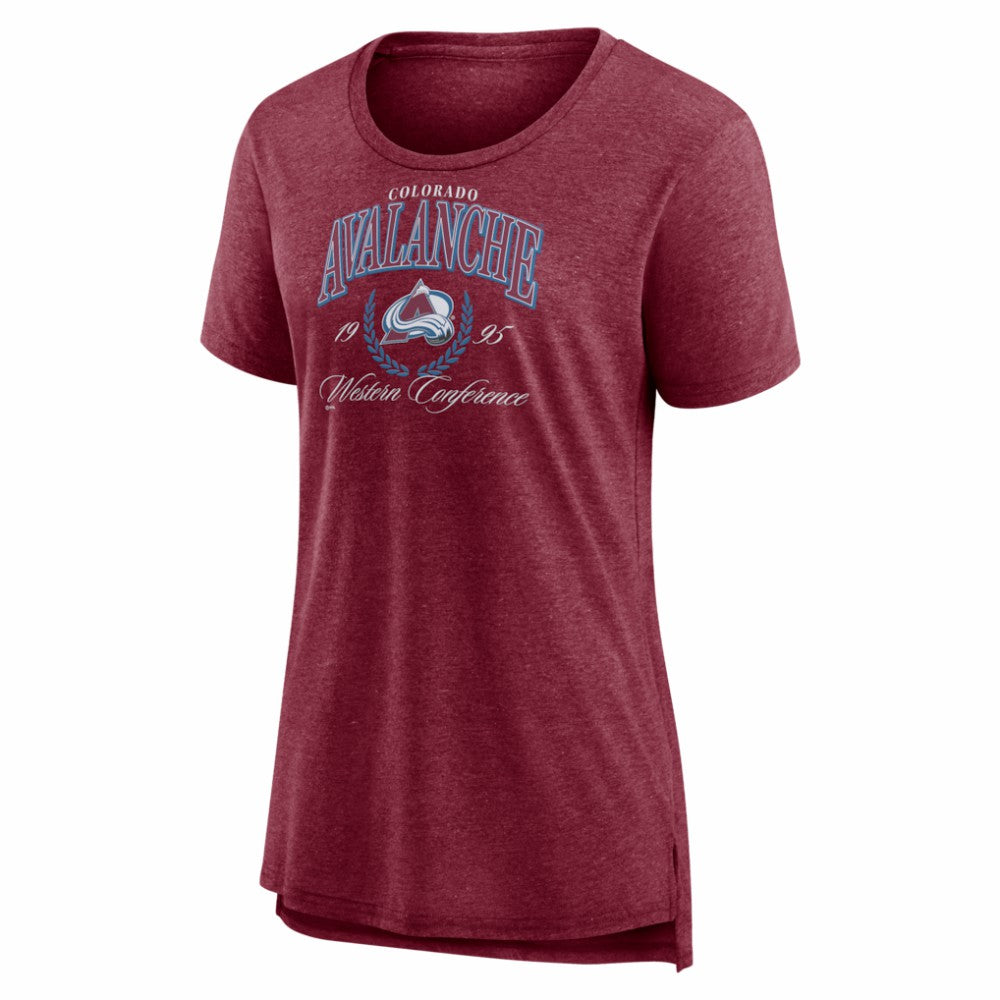 NHL Burgundy Colorado Avalanche Women's Reign Supreme Tri-Blend T-Shirt
