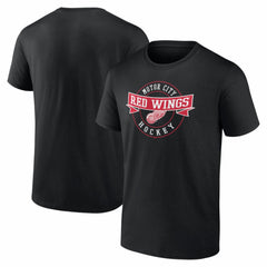 NHL Black Detroit Red Wings Honor Circle T-Shirt