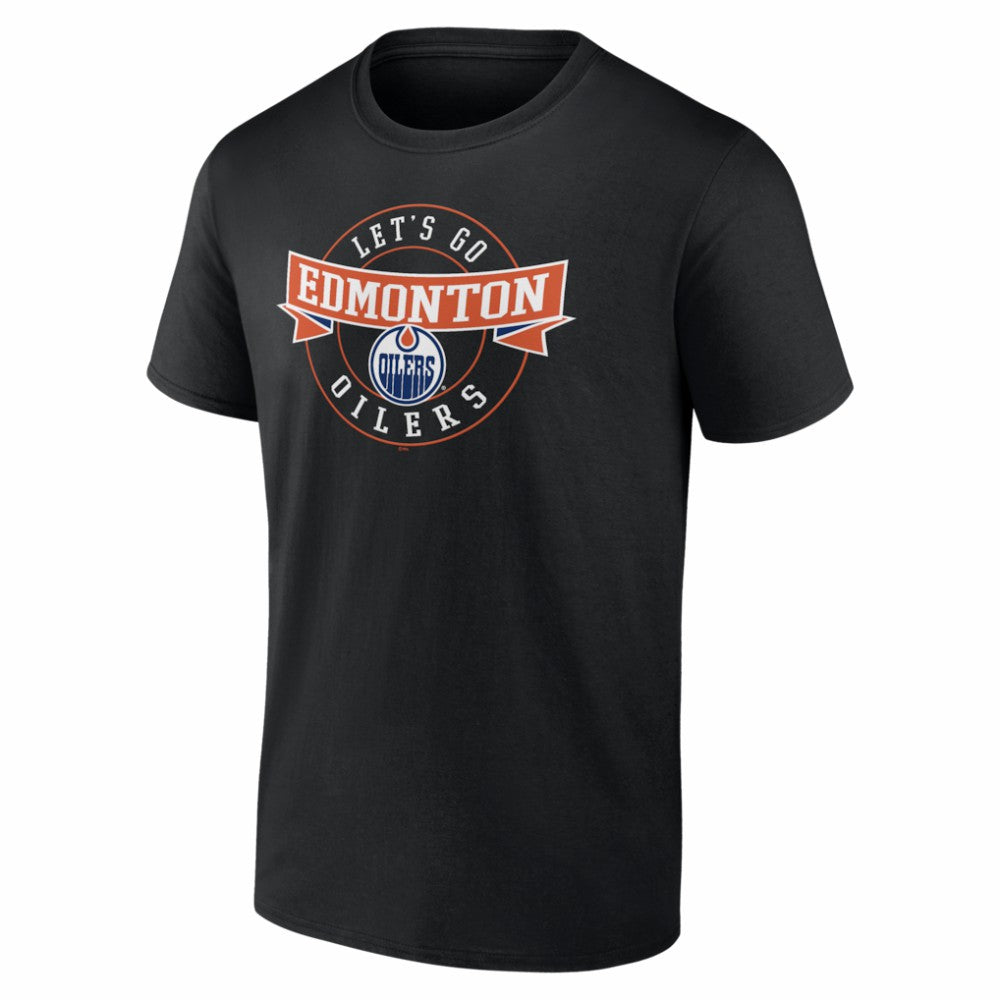 NHL Black Edmonton Oilers Honor Circle T-Shirt
