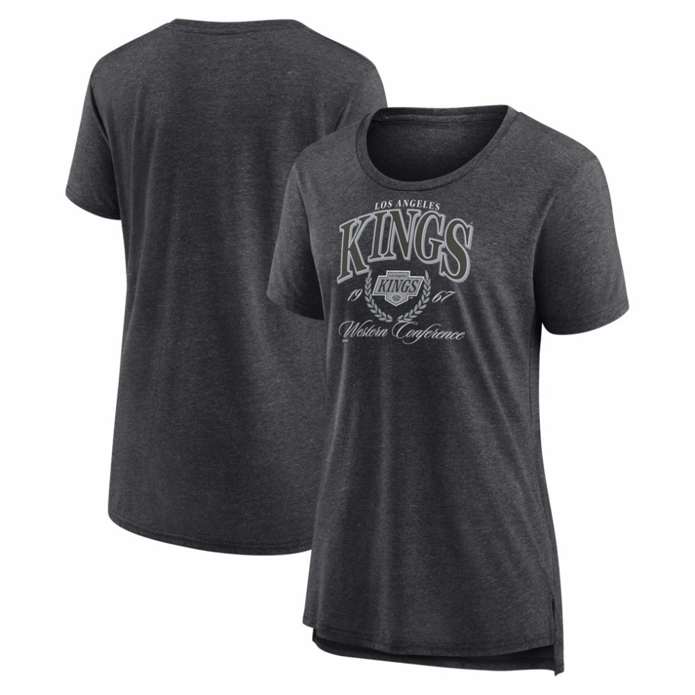 NHL Gray Los Angeles Kings Women's Reign Supreme Tri-Blend T-Shirt