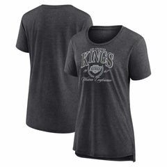 NHL Gray Los Angeles Kings Women's Reign Supreme Tri-Blend T-Shirt