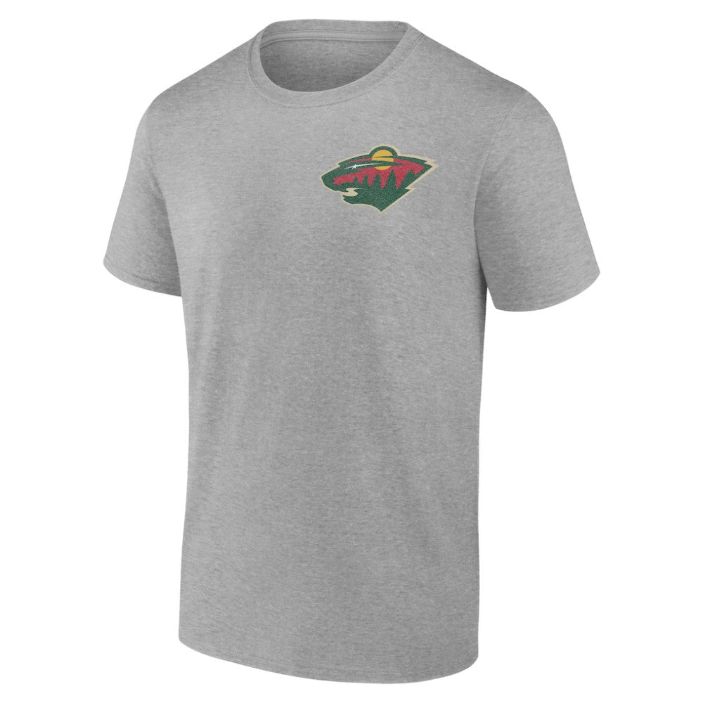 NHL Heather Gray Minnesota Wild Glory Skates T-Shirt
