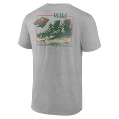 NHL Heather Gray Minnesota Wild Glory Skates T-Shirt