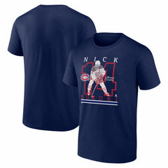 NHL Navy Nick Suzuki Montreal Canadiens Player Show T-Shirt