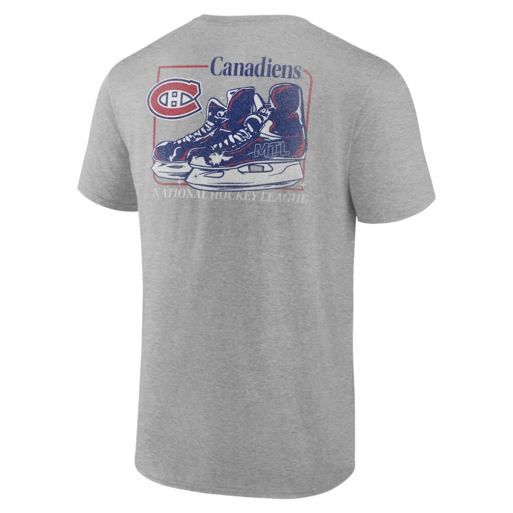 NHL Heather Gray Montreal Canadiens Glory Skates T-Shirt