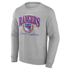 NHL Gray New York Rangers Reign Supreme Pullover Sweatshirt