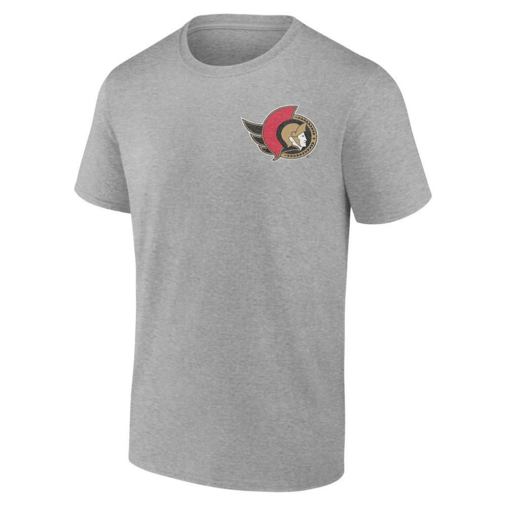 NHL Heather Gray Ottawa Senators Glory Skates T-Shirt