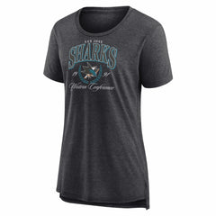 NHL Gray San Jose Sharks Women's Reign Supreme Tri-Blend T-Shirt