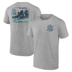 NHL Heather Gray Seattle Kraken Glory Skates T-Shirt