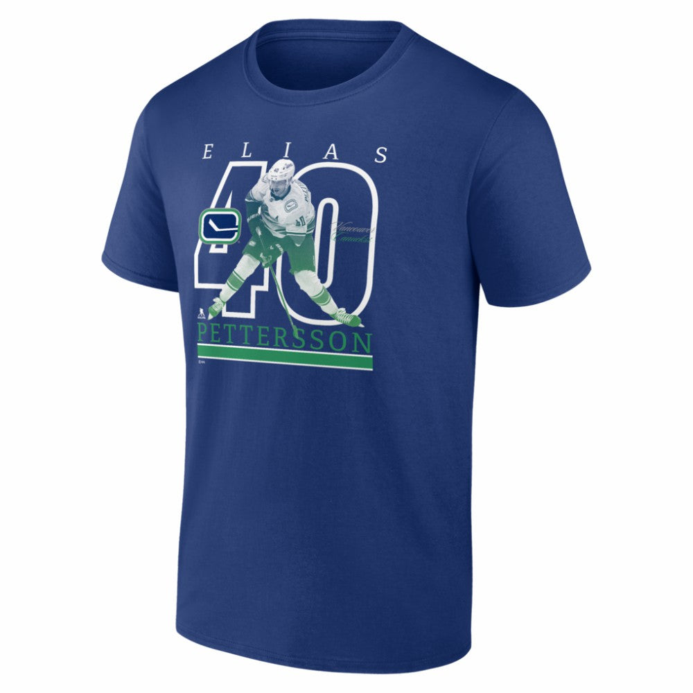 NHL Blue Elias Pettersson Vancouver Canucks Player Show T-Shirt