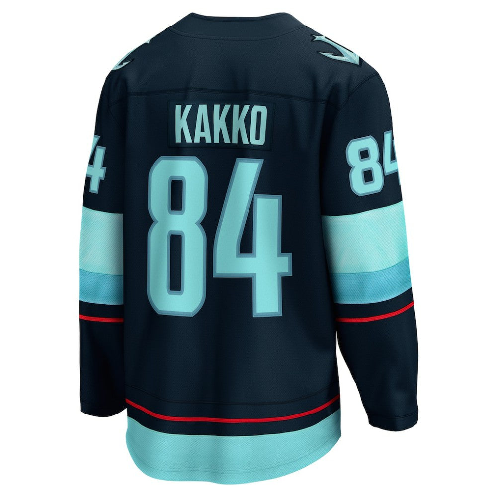 NHL Deep Sea Blue Kaapo Kakko Seattle Kraken Fanatics Home Breakaway Player Jersey